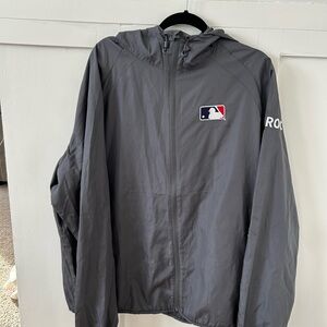 Colorado Rockies MLB Dunbrooke Full-Zip Windbreaker Jacket Men’s XL Gray Vintage